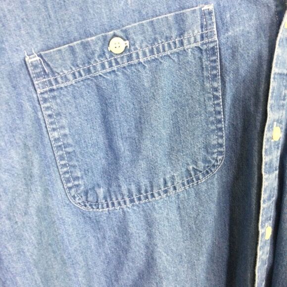 Camel Men's Joe Camel Tobacco Jazz Band Long Sleeve Shirt Blue Denim Size M - Picture 4 of 15